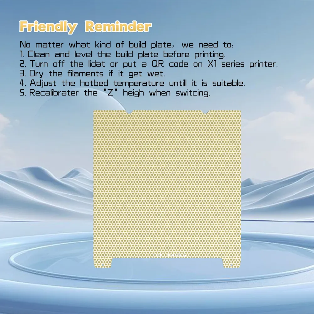 PEI Honeycomb Sheet 220mm bis 315mm für Bambu Lab Drucker