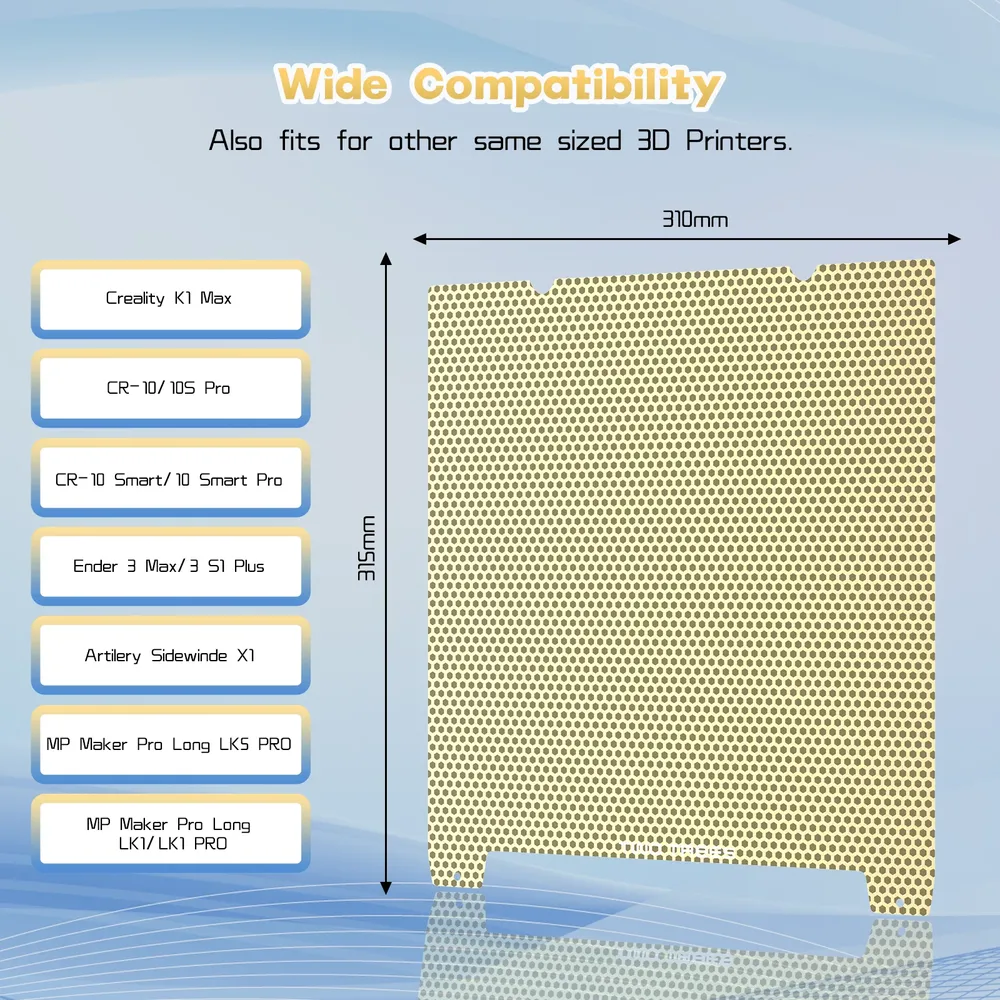 PEI Honeycomb Sheet 220mm bis 315mm für Bambu Lab Drucker