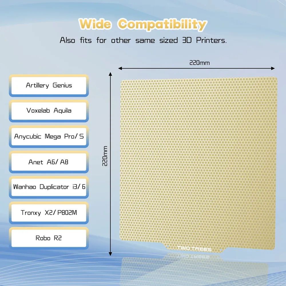 PEI Honeycomb Sheet 220mm bis 315mm für Bambu Lab Drucker