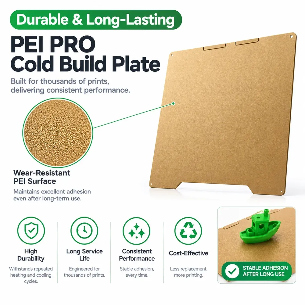PEI PRO Kaltbauplatte 270mm bis 325mm für PLA PETG ABS