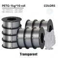 PETG Filament 1,75 mm gute Zähigkeit 1 kg 5 Rollen – Farbe 10KG Clear