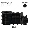 PETG Filament 1,75 mm gute Zähigkeit 1 kg 5 Rollen – Farbe 5KG Black