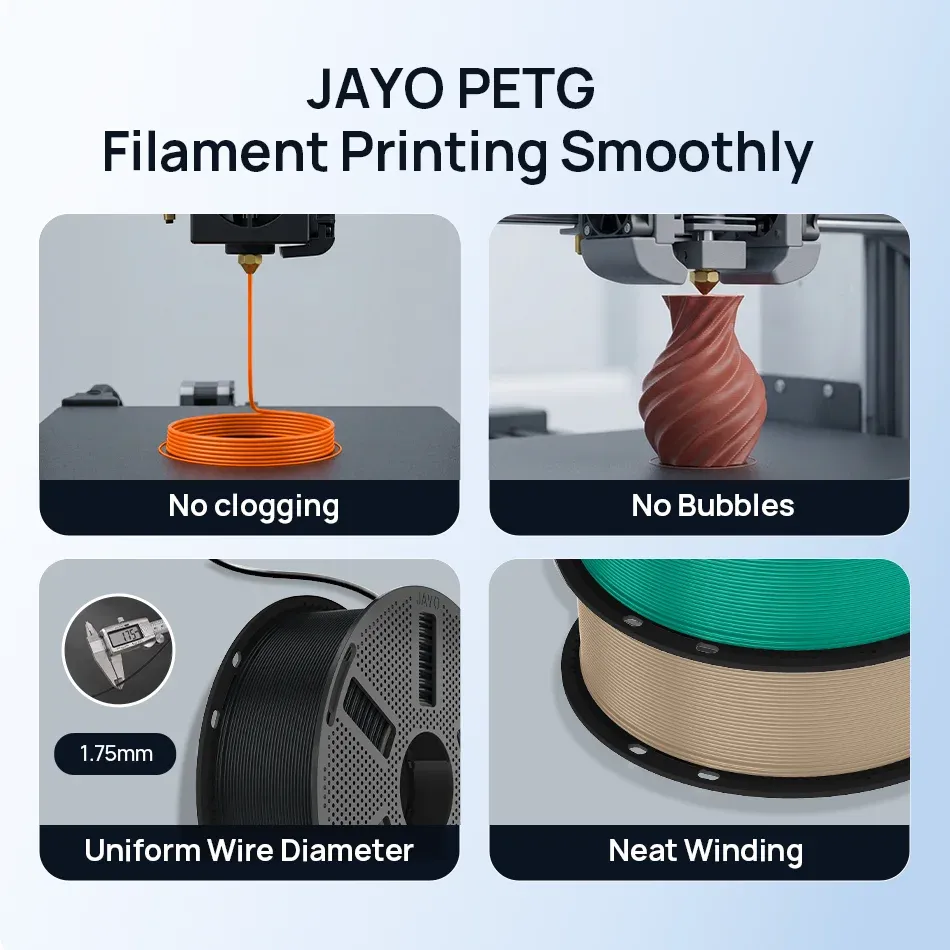 PETG Filament 1,75 mm hohe Zähigkeit geringe Fadenbildung 1,1 kg