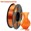 PETG Filament 1,75 mm transparent starke Zähigkeit 200 g bis 1 kg – Farbe Orange 500g