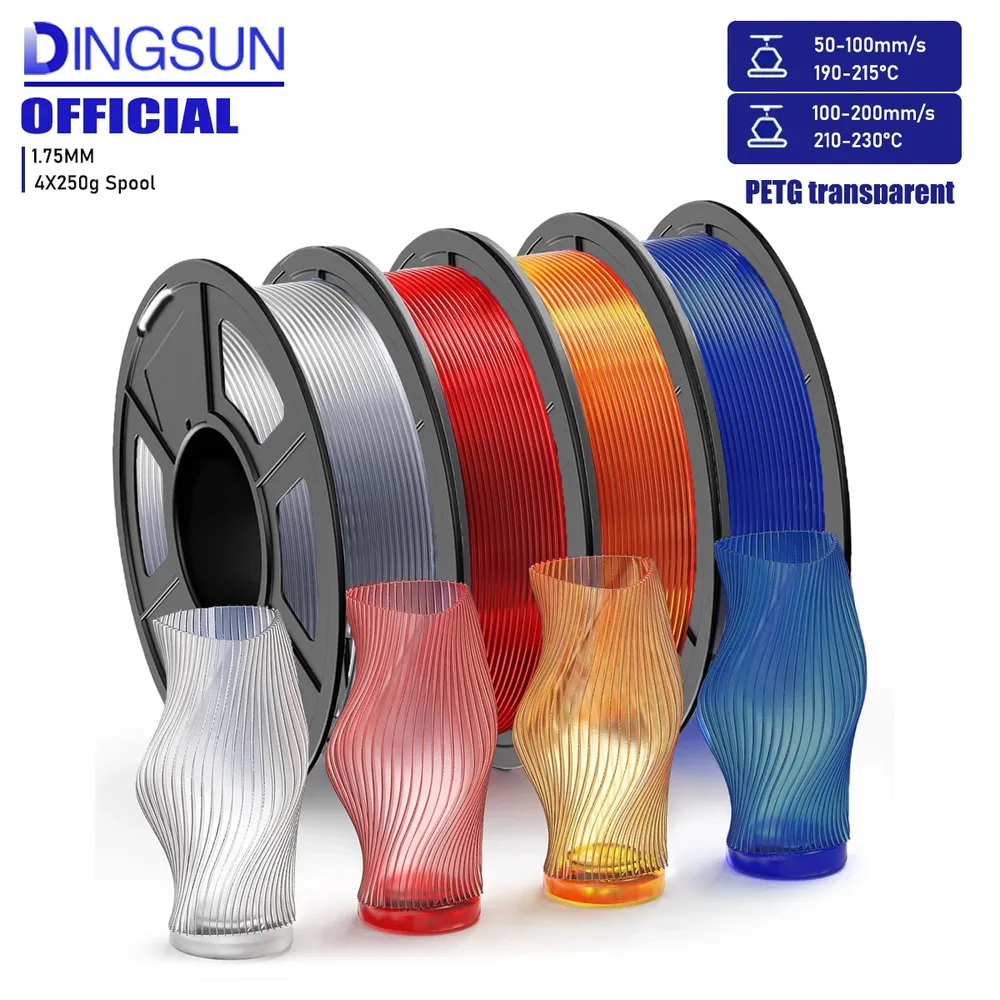 PETG Filament 1,75 mm transparent starke Zähigkeit 200 g bis 1 kg
