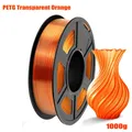 PETG Filament 1,75 mm transparent starke Zähigkeit 200 g bis 1 kg – Farbe Orange 1000g