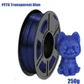 PETG Filament 1,75 mm transparent starke Zähigkeit 200 g bis 1 kg – Farbe Blue 250g