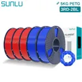PETG Filament 1,75mm 5kg Ordentlich gewickelt Hohe Zähigkeit – Farbe 3KG RD 2KG BL