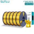 PETG Filament 1,75mm 5kg Ordentlich gewickelt Hohe Zähigkeit – Farbe 5KG Clear Yellow