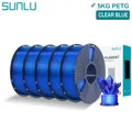 PETG Filament 1,75mm 5kg Ordentlich gewickelt Hohe Zähigkeit – Farbe 5KG Clear Blue