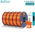 PETG Filament 1,75mm 5kg Ordentlich gewickelt Hohe Zähigkeit – Farbe 5KG Clear Orange