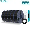 PETG Filament 1,75mm 5kg Ordentlich gewickelt Hohe Zähigkeit – Farbe 5KG Black