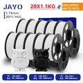 PETG Filament 1,75mm Hochgeschwindigkeits-Matt-PETG 20 Rollen – Farbe HS PETG-10BK10WT
