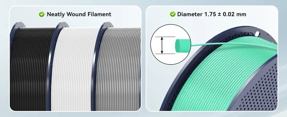 PETG Filament 10 kg Nachfüllpackung 10 Rollen