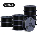 PETG Filament 10 kg Nachfüllpackung 10 Rollen – Farbe PETG 10 roll Black