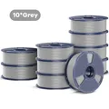 PETG Filament 10 kg Nachfüllpackung 10 Rollen – Farbe PETG  10 roll Grey