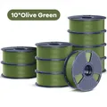PETG Filament 10 kg Nachfüllpackung 10 Rollen – Farbe PETG 10 roll Olive