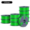 PETG Filament 10 kg Nachfüllpackung 10 Rollen – Farbe PETG 10roll Green