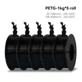 PETG Filament 5 kg hohe Zähigkeit ordentlich gewickelt – Farbe 5kg Black PETG