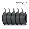 PETG Filament 5 kg hohe Zähigkeit ordentlich gewickelt – Farbe 5kg Gray PETG