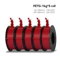PETG Filament 5 kg hohe Zähigkeit ordentlich gewickelt – Farbe 5kg Red PETG