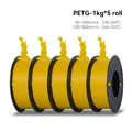 PETG Filament 5 kg hohe Zähigkeit ordentlich gewickelt – Farbe 5kg Yellow PETG