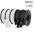 PETG Filament 5 kg Mehrfarben-Set für 3D-Drucker – Farbe PETG 3WT 2BK