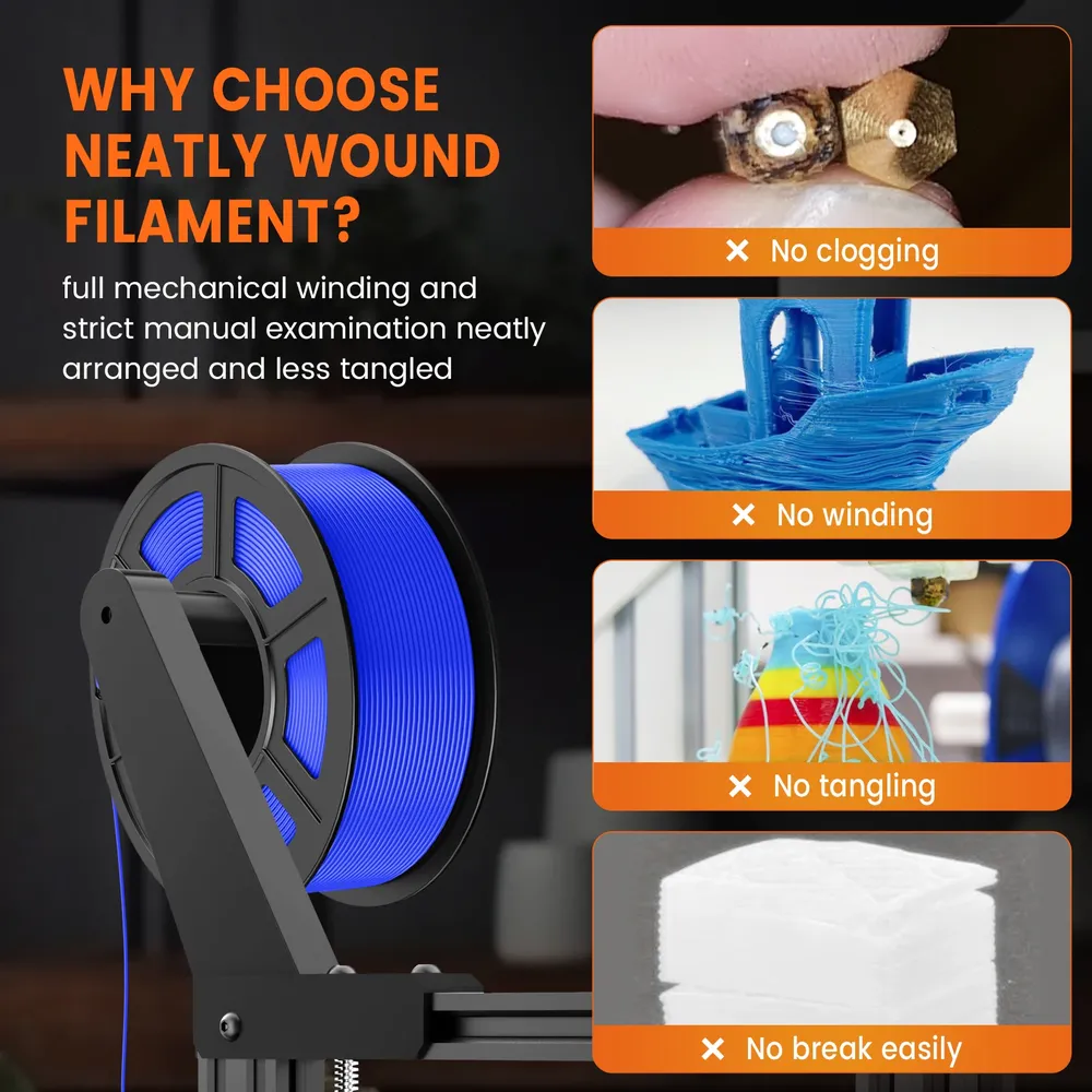 PETG Filament 5 kg Mehrfarbig 100% blasenfrei sauber