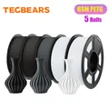 PETG Filament 5 kg Mehrfarbig 100% blasenfrei sauber – Farbe HSMPETG 2BK 2WT GY
