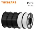 PETG Filament 5 kg Mehrfarbig 100% blasenfrei sauber – Farbe PETG 3BK 2WT