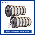 PETG Glas-Kohlefaser Filament 1-5 kg hohe Steifigkeit – Farbe White 10kg