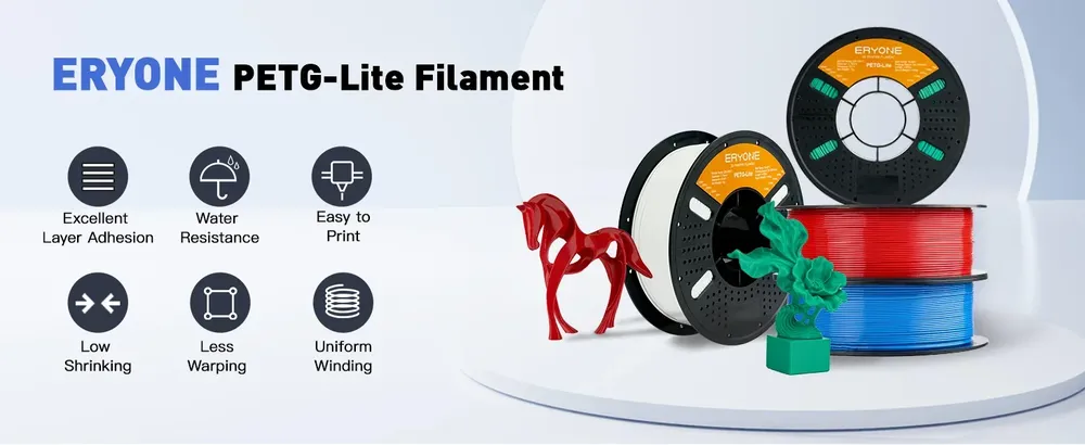 PETG Lite Filament 1,75 mm leichtgewichtig hohe Zähigkeit 1 kg