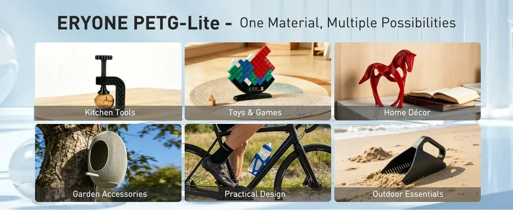 PETG Lite Filament 1,75 mm leichtgewichtig hohe Zähigkeit 1 kg