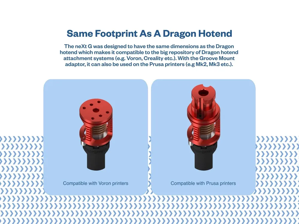Phaetus Next G Hotend mit V6-Düsen für Voron Prusa