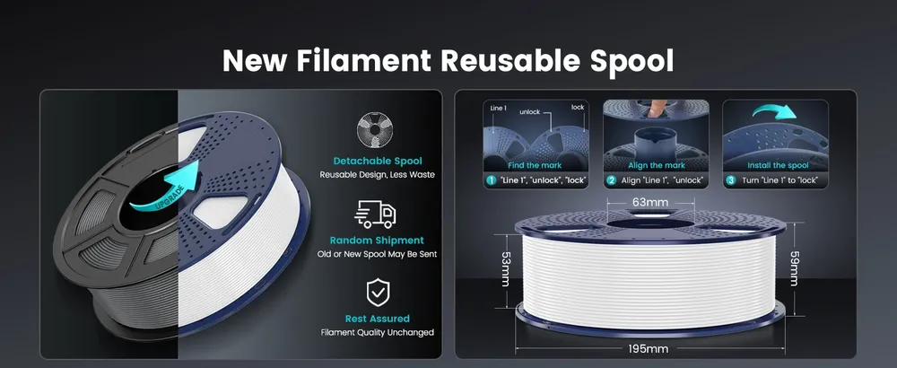 PLA Filament 1,75 mm 10 Rollen 1 kg ordentlich gewickelt