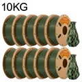 PLA Filament 1,75 mm biologisch abbaubar 10 kg 10 Spulen – Farbe Army Green-10kg