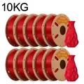 PLA Filament 1,75 mm biologisch abbaubar 10 kg 10 Spulen – Farbe China Red-10kg
