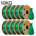 PLA Filament 1,75 mm biologisch abbaubar 10 kg 10 Spulen – Farbe Dark Green-10kg