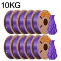 PLA Filament 1,75 mm biologisch abbaubar 10 kg 10 Spulen – Farbe Deep Purple-10kg