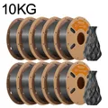 PLA Filament 1,75 mm biologisch abbaubar 10 kg 10 Spulen – Farbe Gray-10kg
