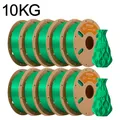 PLA Filament 1,75 mm biologisch abbaubar 10 kg 10 Spulen – Farbe Green-10kg