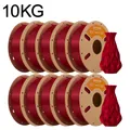 PLA Filament 1,75 mm biologisch abbaubar 10 kg 10 Spulen – Farbe Rose Red-10kg