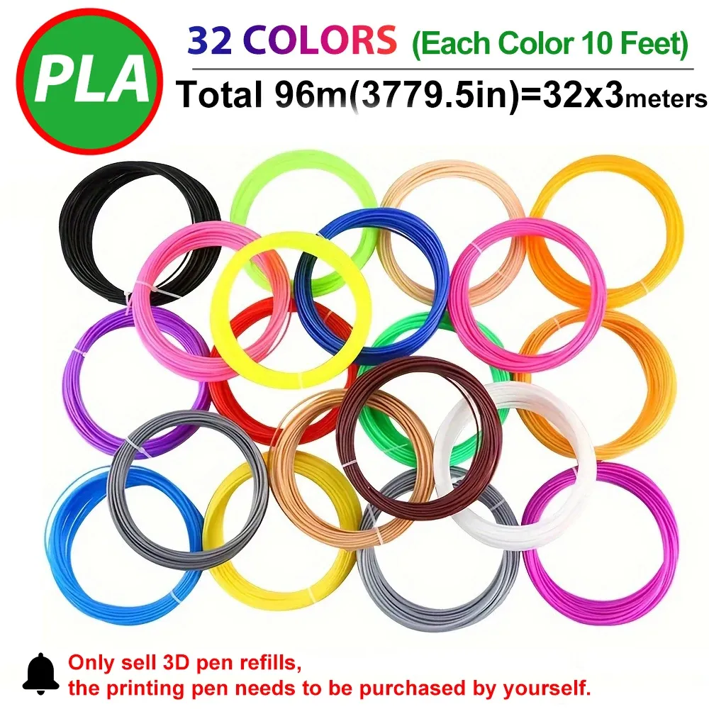 PLA Filament 1,75 mm für 3D-Stift 32 Farben