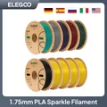 PLA Filament 1,75 mm glitzernd Schwarz Gold Grün Rot – 1