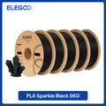 PLA Filament 1,75 mm glitzernd Schwarz Gold Grün Rot – Farbe Black 5kg