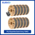 PLA Filament 1,75 mm glitzernd Schwarz Gold Grün Rot – Farbe Dark Grey 10kg