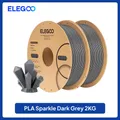 PLA Filament 1,75 mm glitzernd Schwarz Gold Grün Rot – Farbe Dark Grey 2kg