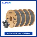 PLA Filament 1,75 mm glitzernd Schwarz Gold Grün Rot – Farbe Dark Grey 4kg