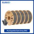 PLA Filament 1,75 mm glitzernd Schwarz Gold Grün Rot – Farbe Dark Grey 5kg
