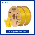 PLA Filament 1,75 mm glitzernd Schwarz Gold Grün Rot – Farbe Gold 2kg